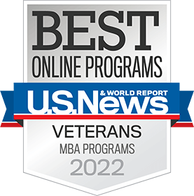 Best Online MBA Program for Veterans in the Nation by U.S. News & World Report